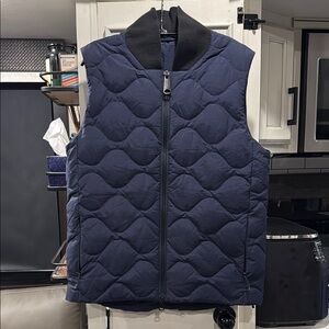 Saturdays New York City Navy Quilted Vest